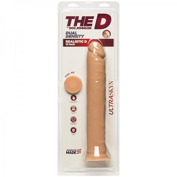 The D Realistic D 12 inches Ultraskyn Beige Dildo - ACME Pleasure