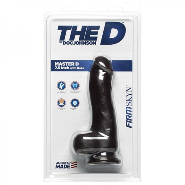 The D Master D 7.5 Inches Dildo with Balls Firmskyn - Brown - ACME Pleasure