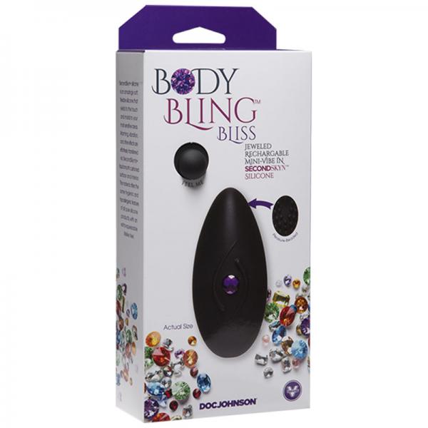 Body Bling Clit Caress Mini-vibe In Second Skin Silicone Purple - ACME Pleasure