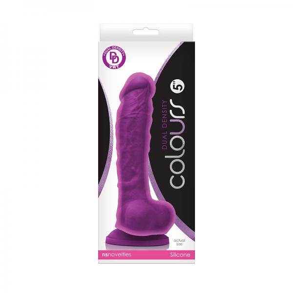 Colours Dual Density 5 inches Purple Dildo - ACME Pleasure