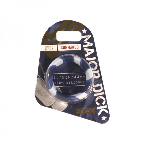 Major Dick Commando Cock Ring Blue Camo 1.75 inches - ACME Pleasure