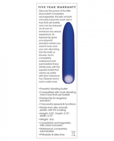 The All Mighty Bullet Vibrator Blue - ACME Pleasure