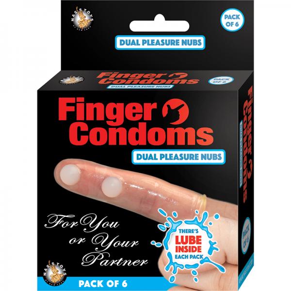 Finger Condoms Dual Pleasure Nubs 6 Pack - ACME Pleasure