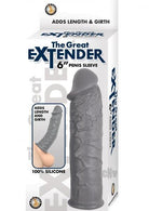 The Great Extender 6 inches Penis Sleeve Gray - ACME Pleasure