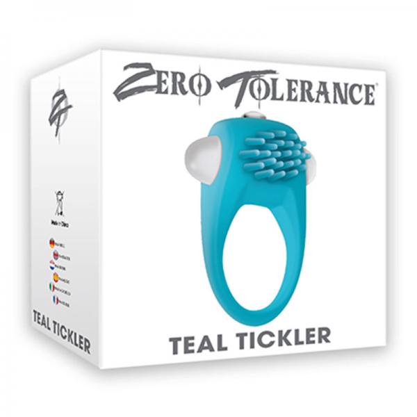 The Teal Tickler Vibrating Cock Ring - ACME Pleasure