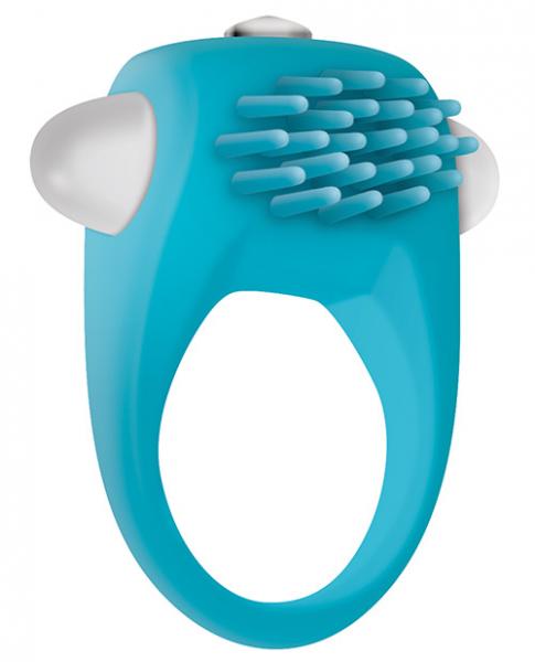 The Teal Tickler Vibrating Cock Ring - ACME Pleasure