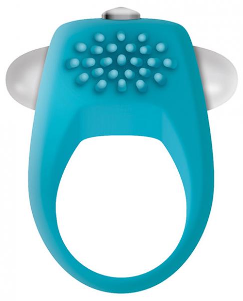 The Teal Tickler Vibrating Cock Ring - ACME Pleasure