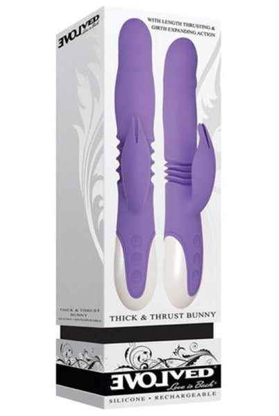 Thick & Thrust Bunny Purple Rabbit Vibrator - ACME Pleasure