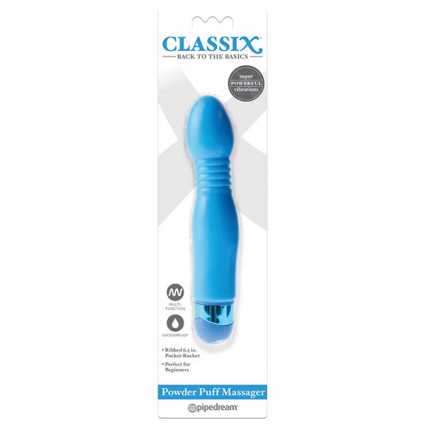 Classix Powder Puff Massager Blue - ACME Pleasure