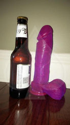 Crystal Jellies 8 inches Realistic Cock With Balls Purple - ACME Pleasure