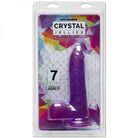 Crystal Jellies Slim Cock With Balls 7 inches Purple Dildo - ACME Pleasure