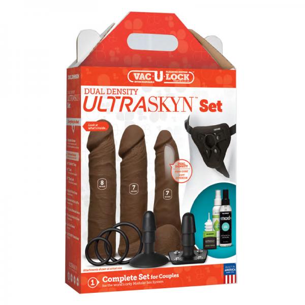 Vac-u-lock - Dual Density Ultraskyn Set Chocolate - ACME Pleasure