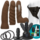 Vac-U-lock Vibrating Dual Density Starter Set with Wireless Remote - Brown - ACME Pleasure