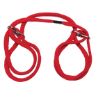 Japanese Style Bondage Cotton Wrist Or Ankle Cuffs Red - ACME Pleasure