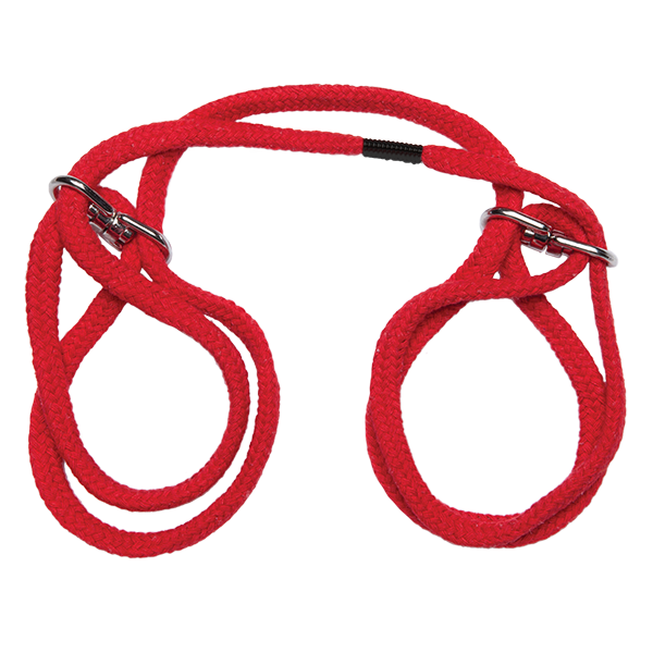 Japanese Style Bondage Cotton Wrist Or Ankle Cuffs Red - ACME Pleasure