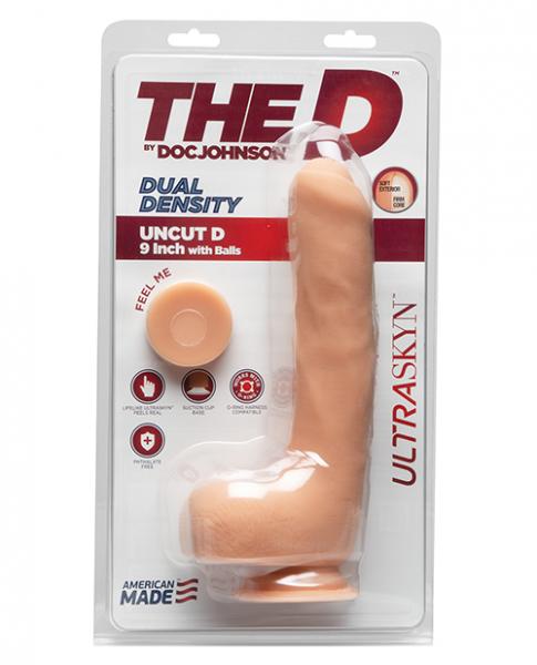 The D 9 inches Uncut D With Balls Ultraskyn Beige Dildo - ACME Pleasure