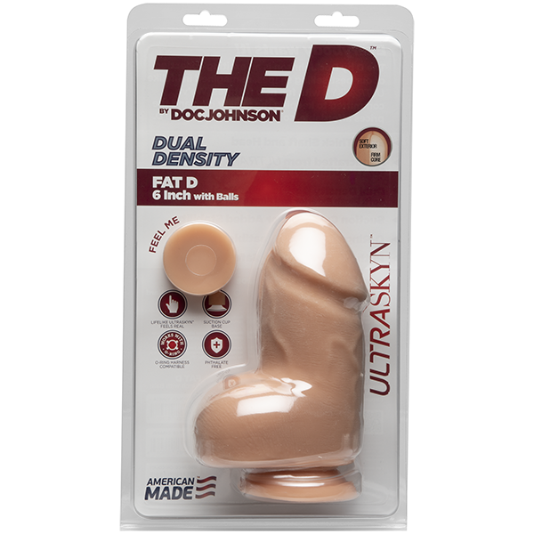 The D Fat D 6 inches With Balls Ultraskyn Beige Dildo - ACME Pleasure