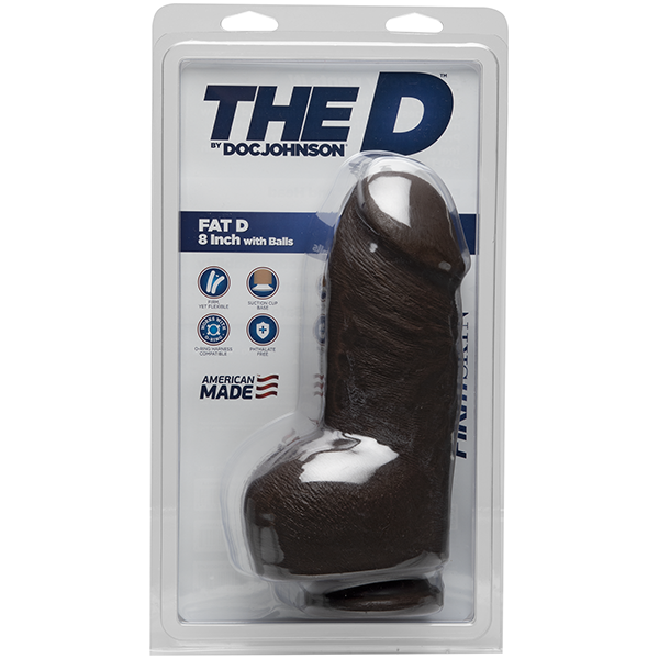 The D Fat D 8 inches With Balls Firmskyn Brown Dildo - ACME Pleasure