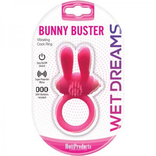 Wet Dreams Bunny Buster Cock Ring With Turbo Motor Pink - ACME Pleasure