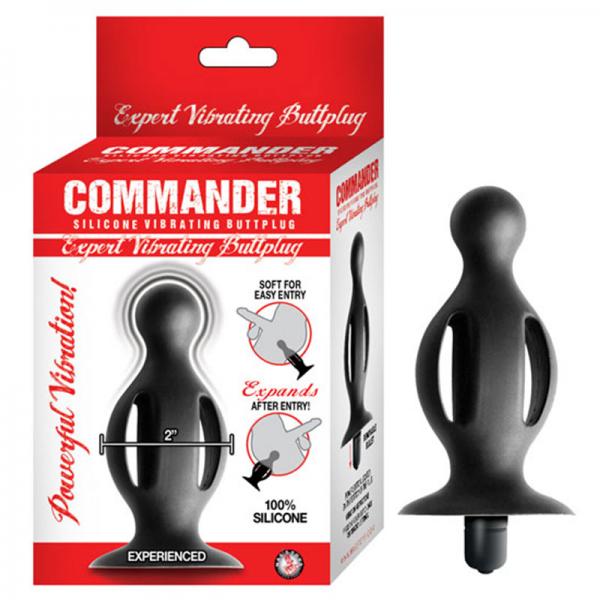 Commander Expert Vibrating Butt Plug Black - ACME Pleasure