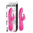 Vibes Of New York Contoured Rabbit Massager 7 Function Dual Motors Rechargeable Waterproof Pink - ACME Pleasure