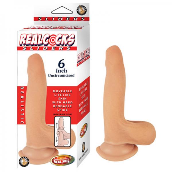 Realcocks Sliders 6 inches Uncircumcised Beige Dildo - ACME Pleasure