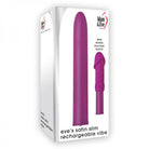 A&e Eve's Satin Slim Vibe Rechargeable Usb Cord Included Silicone Sleeve 10 Vibe Functions Waterproo - ACME Pleasure