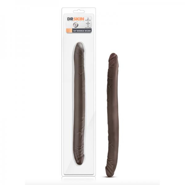 Dr Skin 16 inches Double Dildo Chocolate Brown - ACME Pleasure