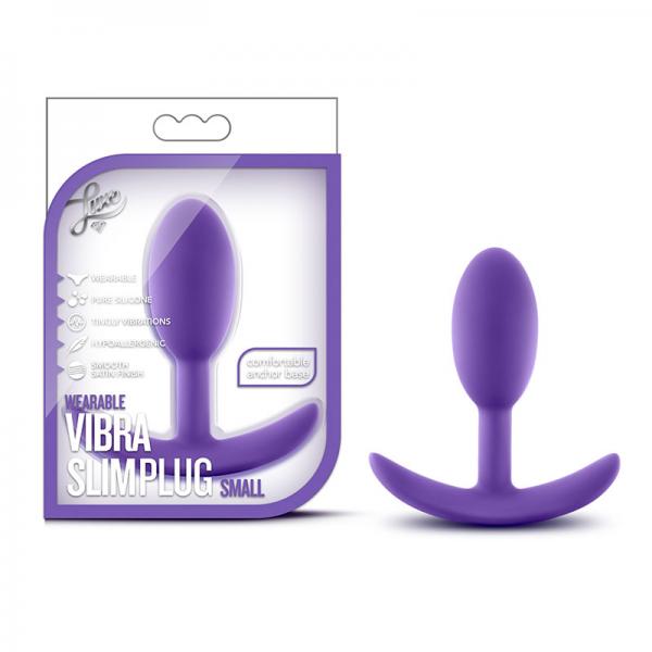 Luxe - Wearable Vibra Slim Plug - Small - Purple - ACME Pleasure