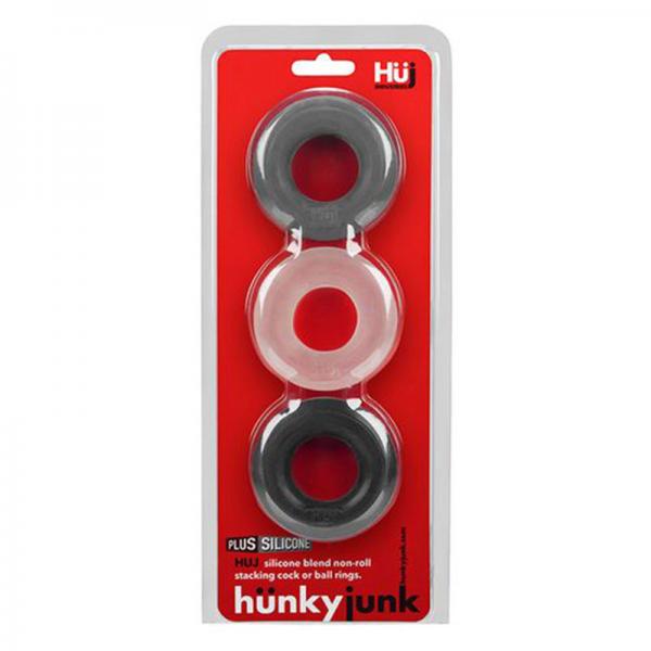 Hunkyjunk Huj3 3-pack C-ring, Tar Multi - ACME Pleasure