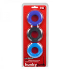 Hunkyjunk Huj3 3-pack C-ring,  Blue Multi - ACME Pleasure