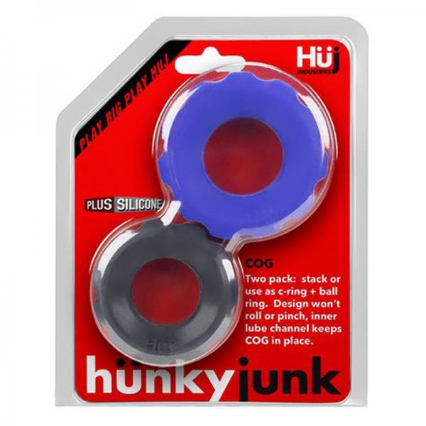 Hunkyjunk Cog 2 Size C-ring, Pack, Cobalt / Tar - ACME Pleasure