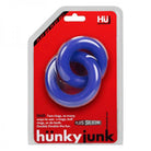 Hunkyjunk Duo Linked Cock/ball Rings, Cobalt - ACME Pleasure