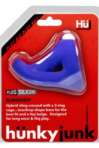 Hunky Junk Slingshot 3 Ring Teardrop Cobalt Blue - ACME Pleasure
