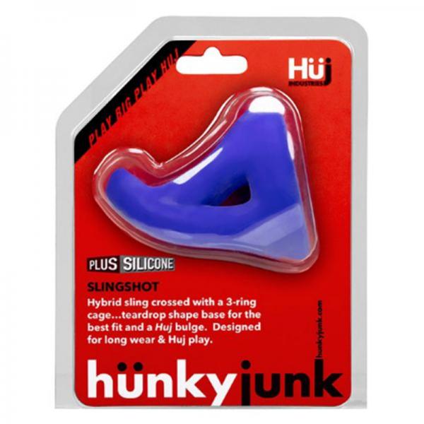 Hunky Junk Slingshot 3 Ring Teardrop Cobalt Blue - ACME Pleasure