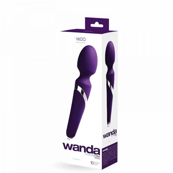 Vedo Wanda Rechargeable Wand Vibe - Deep Purple - ACME Pleasure