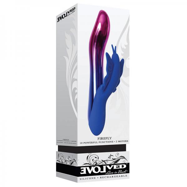 Evolved Firefly Light Up Vibrator 2 Motors 10 Function Usb Rechargeable Cord Included Waterproof - ACME Pleasure