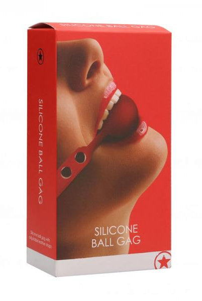 Ouch! Silicone Ball Gag - Red - ACME Pleasure