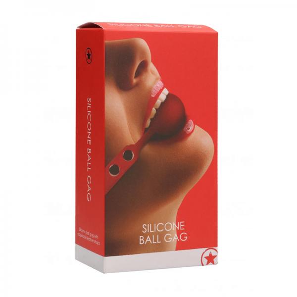 Ouch! Silicone Ball Gag - Red - ACME Pleasure