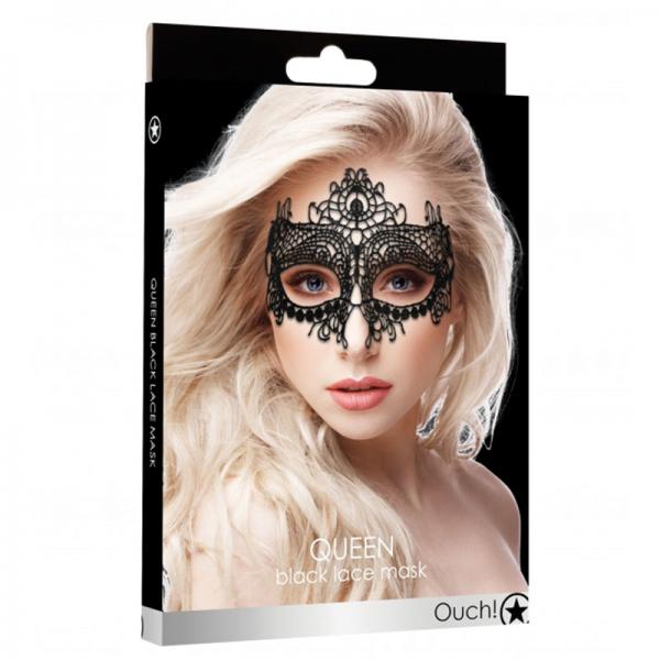 Ouch Queen Black Lace Mask Black O/S - ACME Pleasure