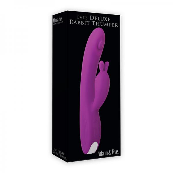 A&e Eve's Deluxe Rabbit Thumper Thrusting Shaft Twirling Dual Vibe 9 Speeds And Functions Usb Rechar - ACME Pleasure