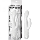 Vibes Of New York Rabbit Massager Dual Motors 7 Function Rechargeable Silicone Waterproof  White - ACME Pleasure