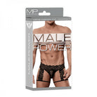 Male Power Scandal Lace Gstr Gart Shrt Blk L/xl - ACME Pleasure