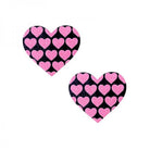 Neva Nude Pasty Hearts On Heart Uv Ne Pink/black - ACME Pleasure