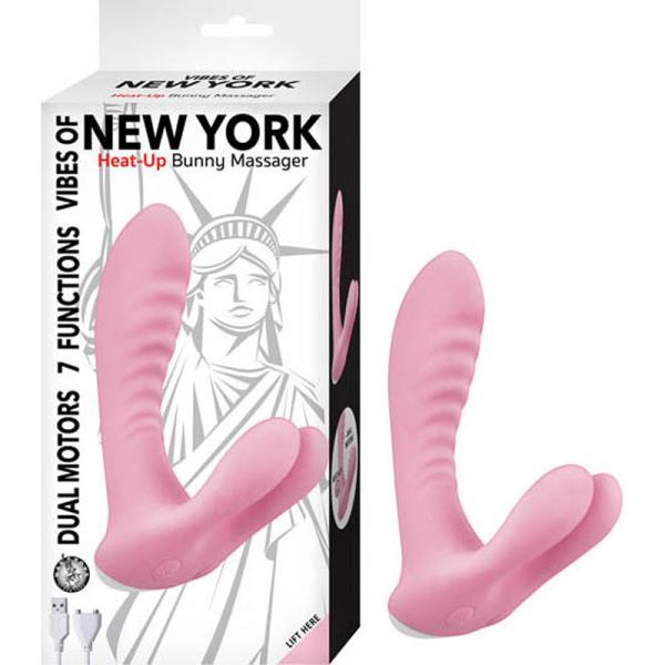 Vibes Of New York Heat-up Bunny Massager Pink - ACME Pleasure