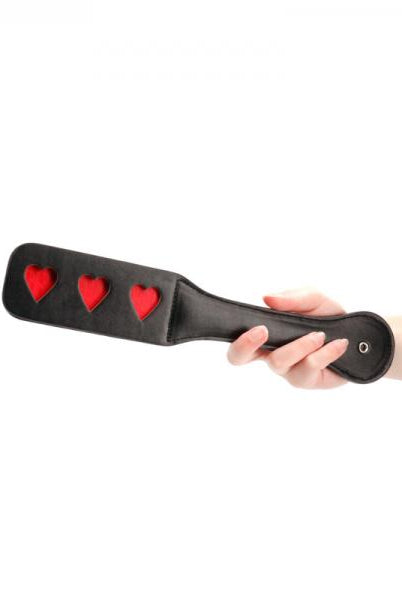 Ouch! Paddle - Hearts - Black - ACME Pleasure