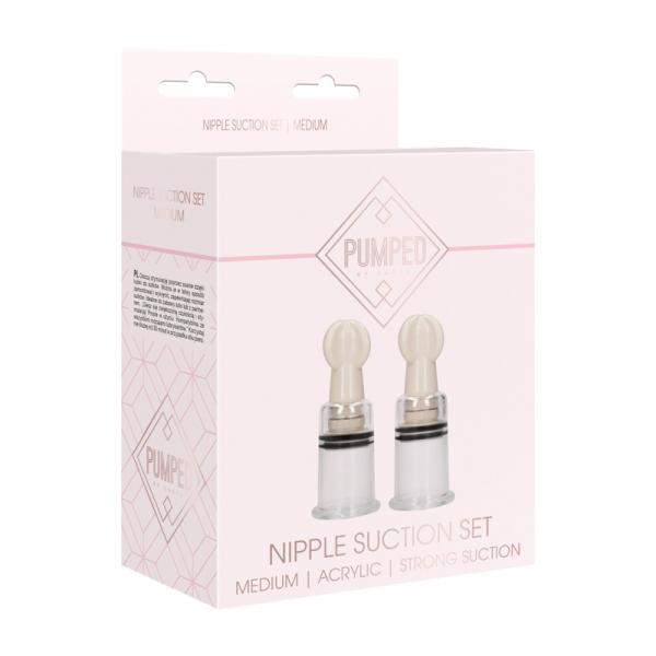 Pumped - Nipple Suction Set Medium - Rose - ACME Pleasure