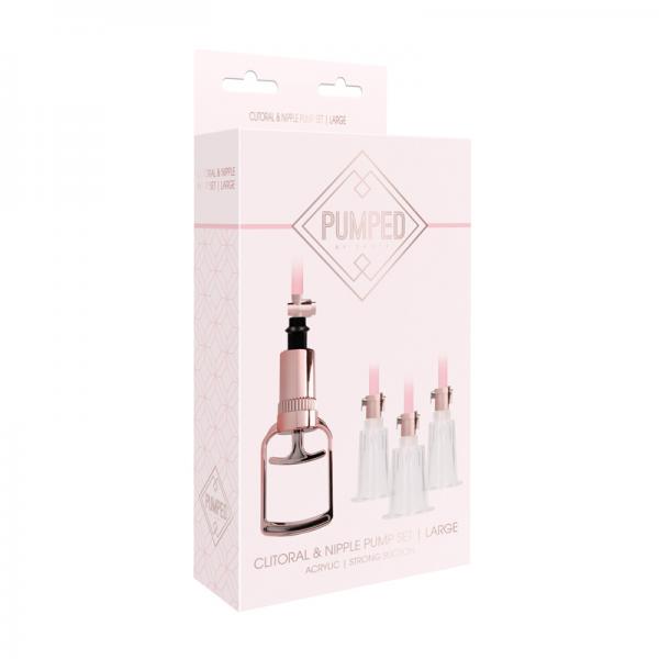 Pumped - Clitoral & Nipple Pump Set Large - Rose - ACME Pleasure