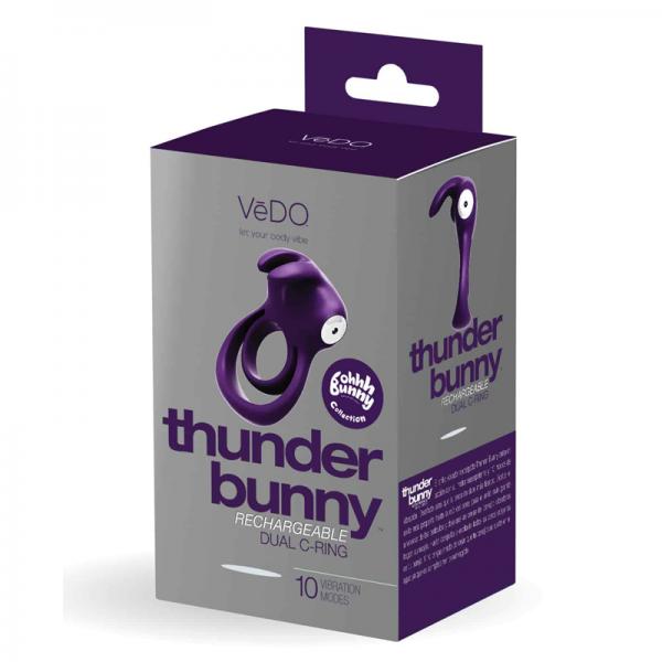 Vedo Thunder Rechargeable Dual Cockring Purple - ACME Pleasure