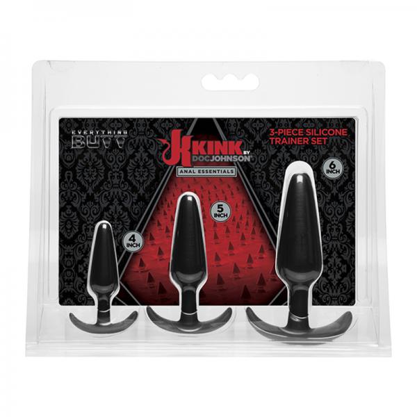 Kink By Doc Johnson Anal Essentials 3-piece Silicone Trainer Set - ACME Pleasure